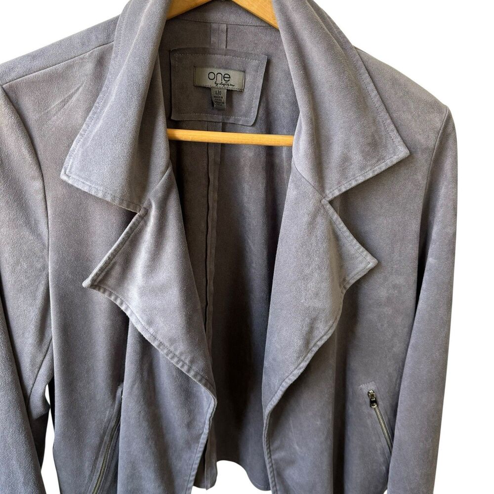 Chapter One Open Front Duster Jacket Gray Size La… - image 4